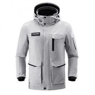 ULEEMARK men's multifunctional super storage travel jacket Gray